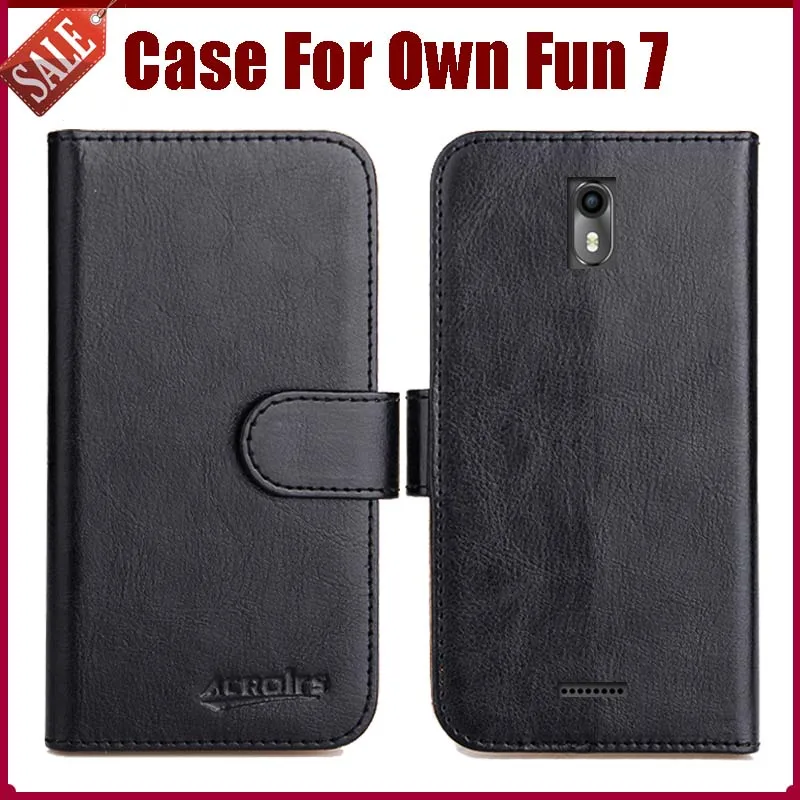 

Hot Sale! Own Fun 7 Case New Arrival 6 Colors High Quality Flip Leather Protective Cover For Own Fun 7 Case