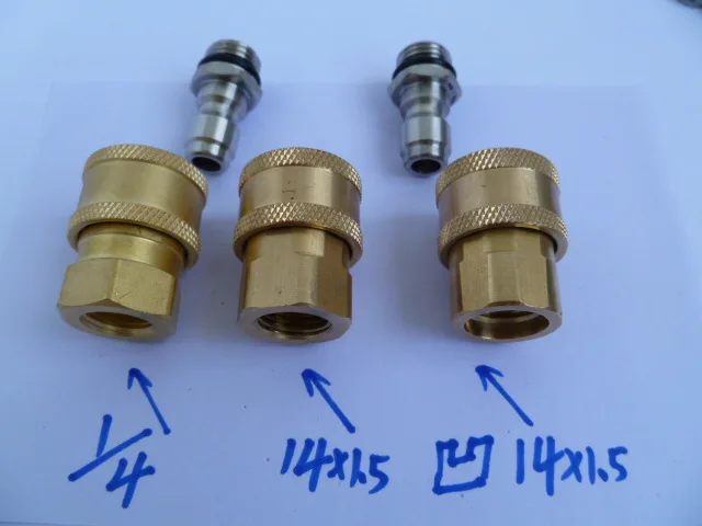 

1/4 High Pressure Washing Machine High Fung Foam Bottle Spray Bottle Spray Gun Convert Fast Copper Receptacle M14*1.5