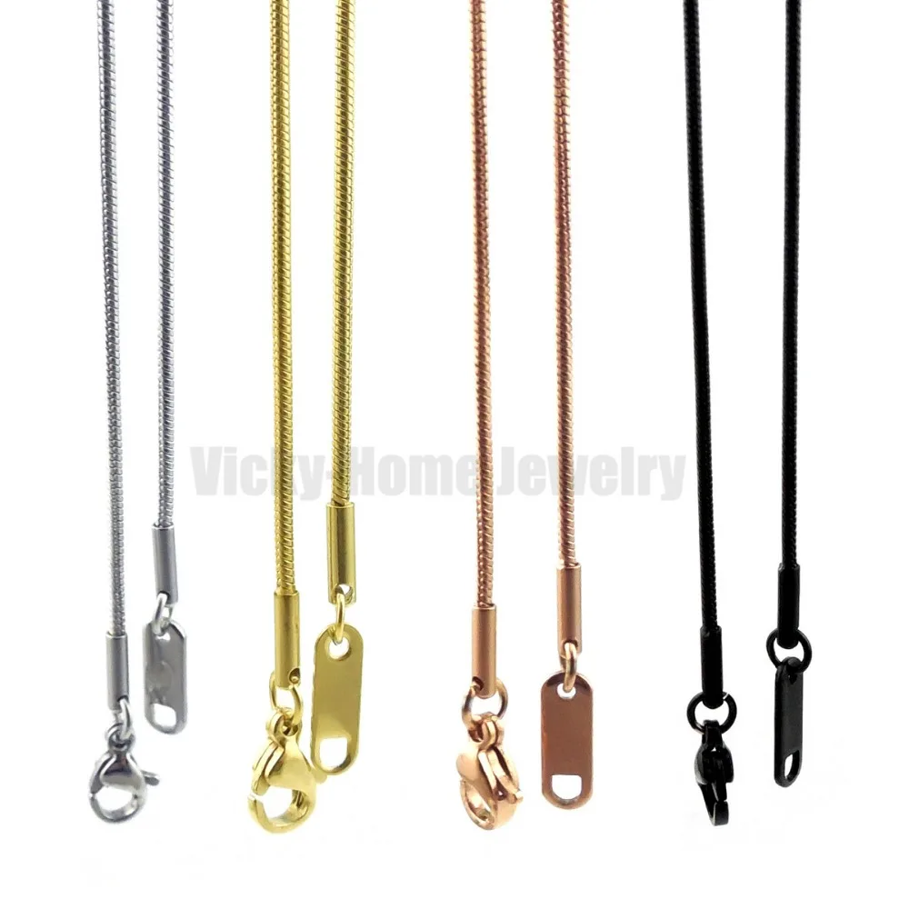 

Free shipping snake chain with lobster clasp 55cm can be choose stainless steel snake chain drop shipping
