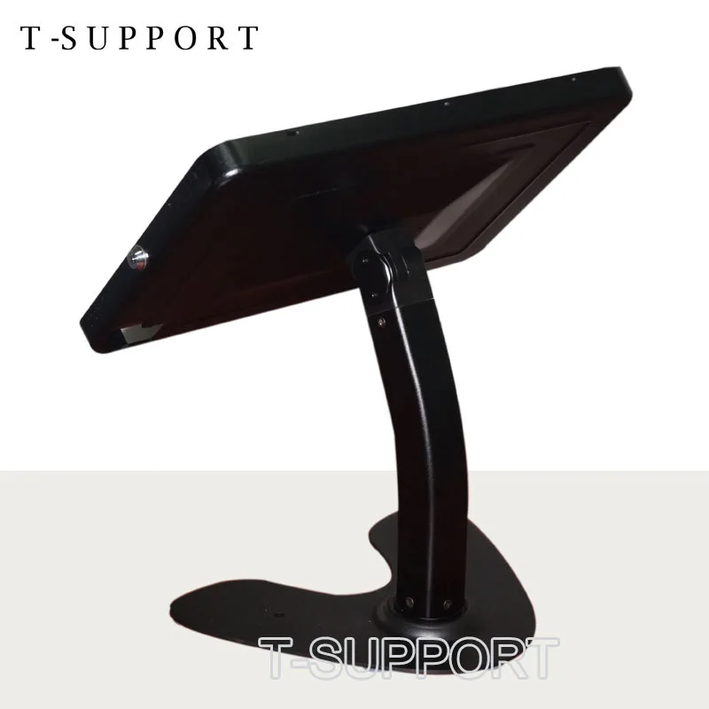 for 12.9 iPad Pro secuirty table stand with anti-theft enclosure 360 degree rotation base display kiosk POS lock holder mounting