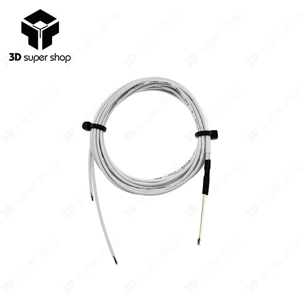 

100k Ohm NTC 3950 Thermistor Heat Temperature Sensor with Wire For RepRap 3D Printer Bed Hot End