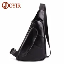 JOYIR Men Triangle Cow Leather Shoulder Bag Travel Genuine Leather Chest Bag Strap Sling Casual Chest Pack Crossbody Bag for Men joyir 6410 leather practical chest bag