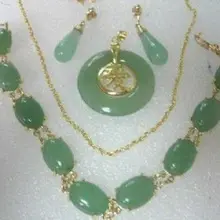 Ювелирный Набор натуральный женский подарок ожерелье с камнем комплект Нефритового изделия с мелким покрытием широкая королева