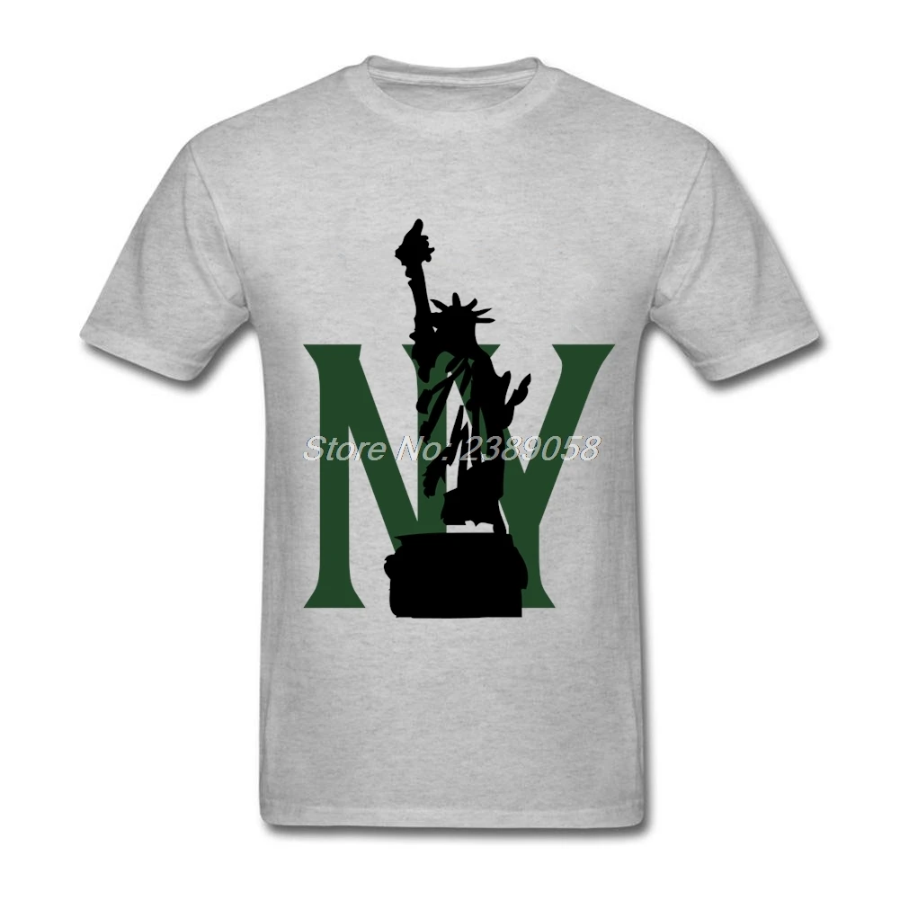 Fashion Print Men tshirt High Quality NY Statue of Liberty Tees Personality Short Sleeve Homme T