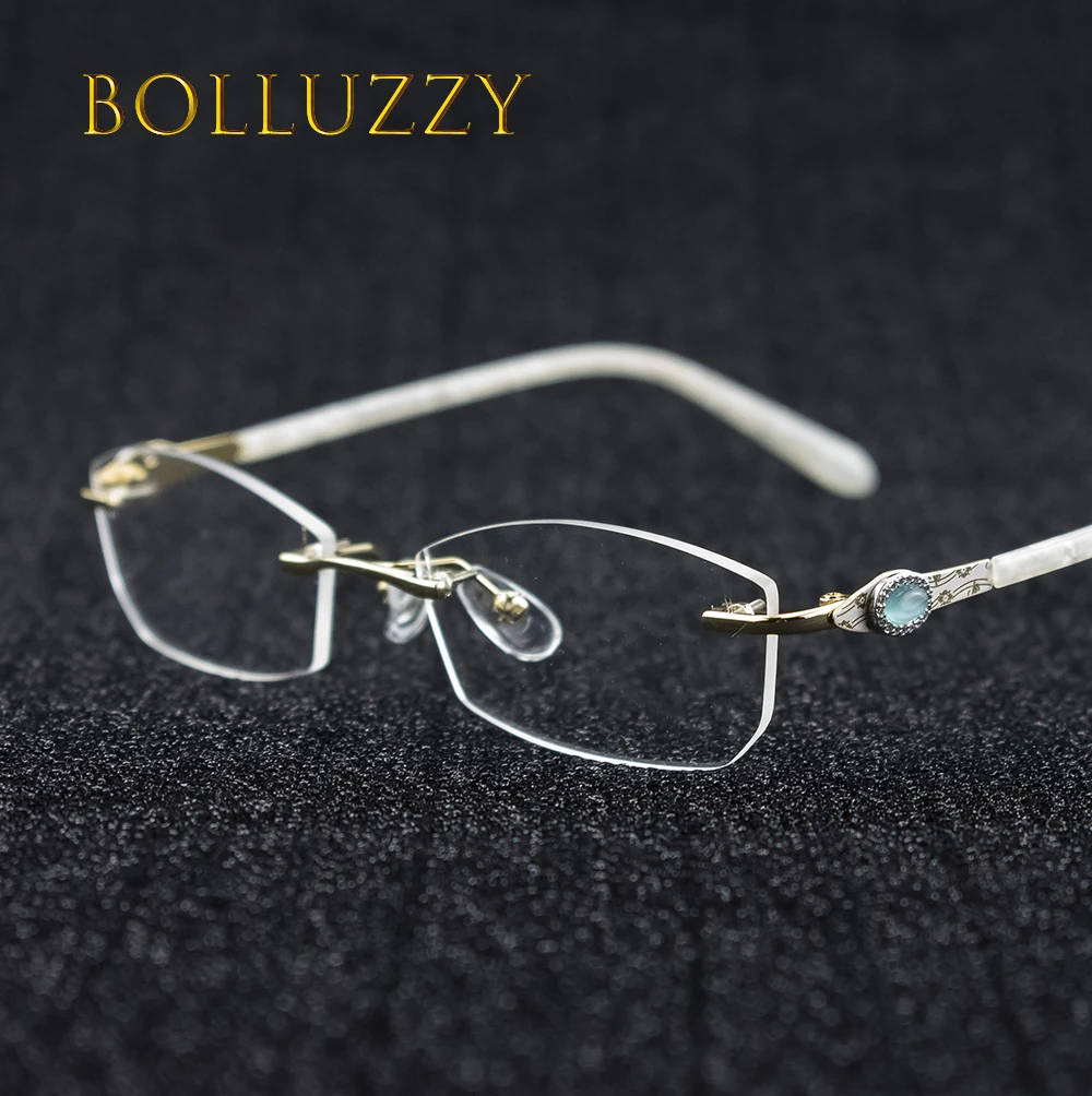 rhinestone rimless glasses