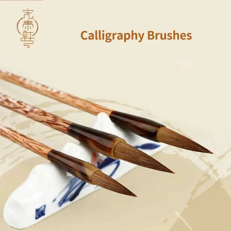 

3Pcs/Set Weasel Hair Chinese Calligraphy Brushes Pen Artist Painting Writing Drawing Brush Fit For Student School Stationery