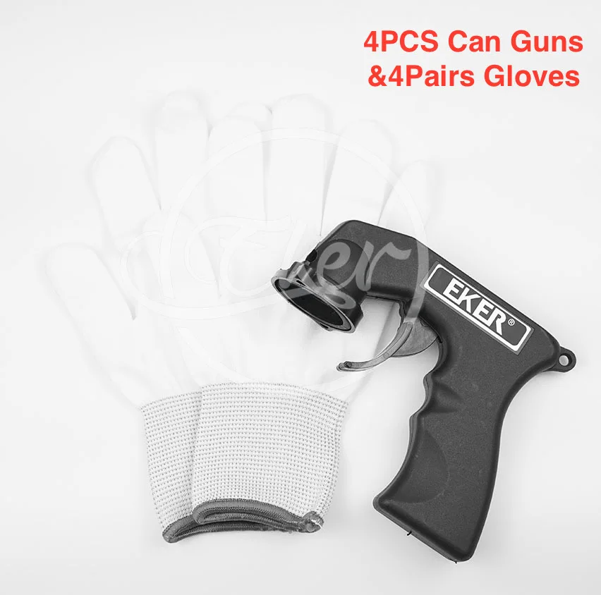 Пластиковый Dip Can пистолет для автоматической окраски обода мембраны портативный пистолет-распылитель Can Trigger ручка с 1 парой бесплатных перчаток - Цвет: 4PCS with gloves