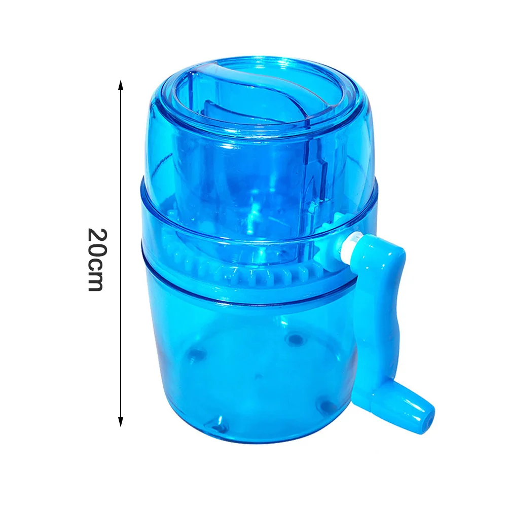 Portable Hand Crank Manual Ice Crusher Kids Shredding Snow Cone Maker Machine Kitchen