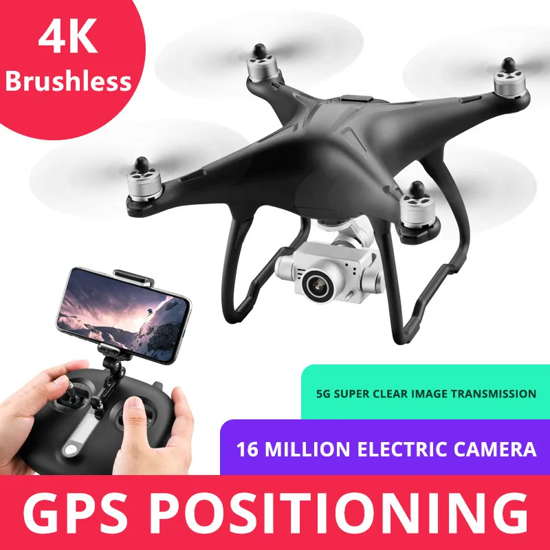 

Profissional Brushless Drone with Gimbal 4K HD Camera 5G WIFI FPV Doul GPS Follow Me Quadcopter 23 Mins Flight RC Helicopter Toy