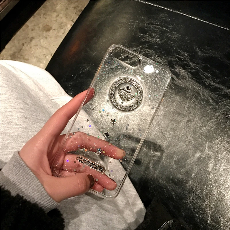 Для huawei honor p20 pro p8 p9 p10 mate 10 lite плюс 2017 роскошный шику горный хрусталь лебедь star glitter