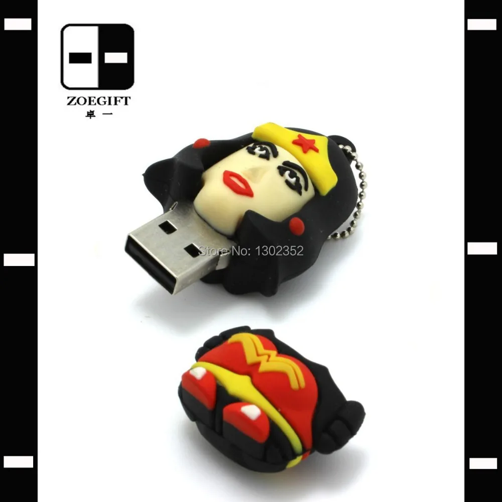 Superhero Wonder Woman USB Flash Drive 64GB Pendrive Memory Sticks