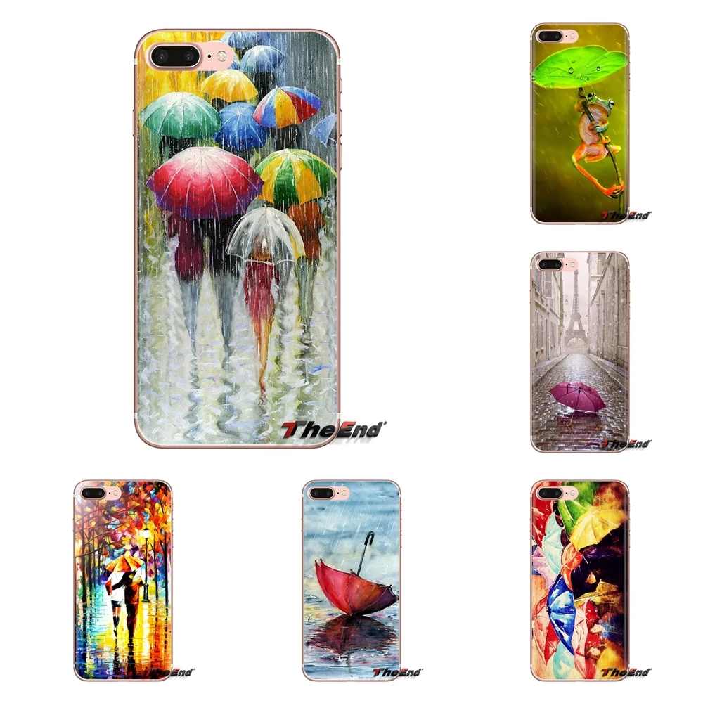 

Transparent TPU Covers Colorful Multicolor umbrellas Artistic For Huawei Mate Honor 4C 5C 5X 6X 7 7A 7C 8 9 10 8C 8X 20 Lite Pro