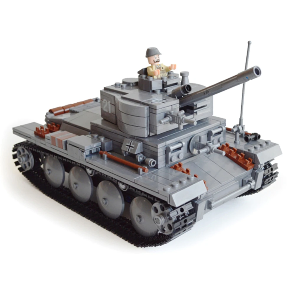 

82009 KAZI Century Military Blocks German Light Tank PzKpfw II Ausf L Luchs Building Block Armored Vehicle Model Toys Kids Gift