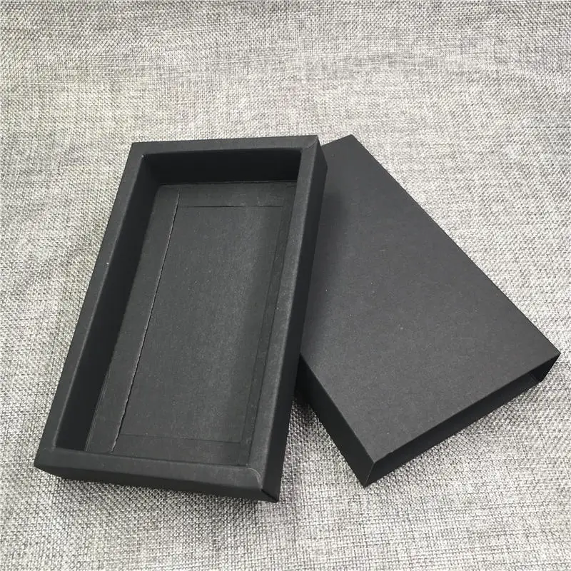 

50Pcs/Lot Cuboid Kraft Paper Cardboard Drawer Box Handcraft Tea Chocolate Candy Container Package Supplies Pull Push Drawer Box