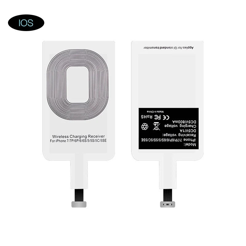Универсальное Qi Беспроводное зарядное устройство приемник зарядное устройство с ресивером для iPhone 6 6S 8 7 Plus для samsung Andriod Micro usb type C - Тип штекера: For iPhone 4.7 inch