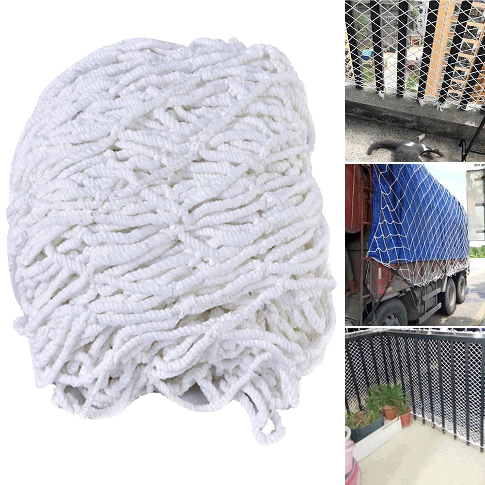 

Protection Fence Balcony Stairs Building Deck Climbing Nylon Anti-fall Outdoor Railing Grid Children White Home Safety Net