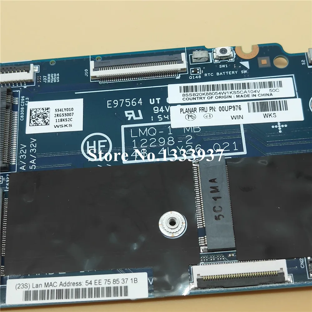 price cut  00UP976 For lenovo thinkpad X1C X1 Carbon laptop motherboard LMQ-1 MB 12298-2 48.4LY26.021 with i5-
