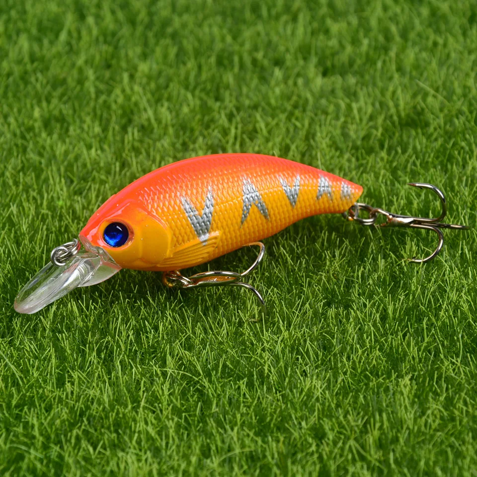 LINGYUE 1 قطعة الدهون أسماك Crankbait الصيد إغراء 7.5 سنتيمتر/8.5g توبواتر كرنك المتذبذب 6 # السنانير خطاف سنارة صيد السمك h075