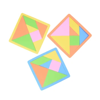 

1Pcs Children EVA Foam Jigsaw Puzzle Mental Development Tangram EVA Educational Toys for Kids 14*14cm