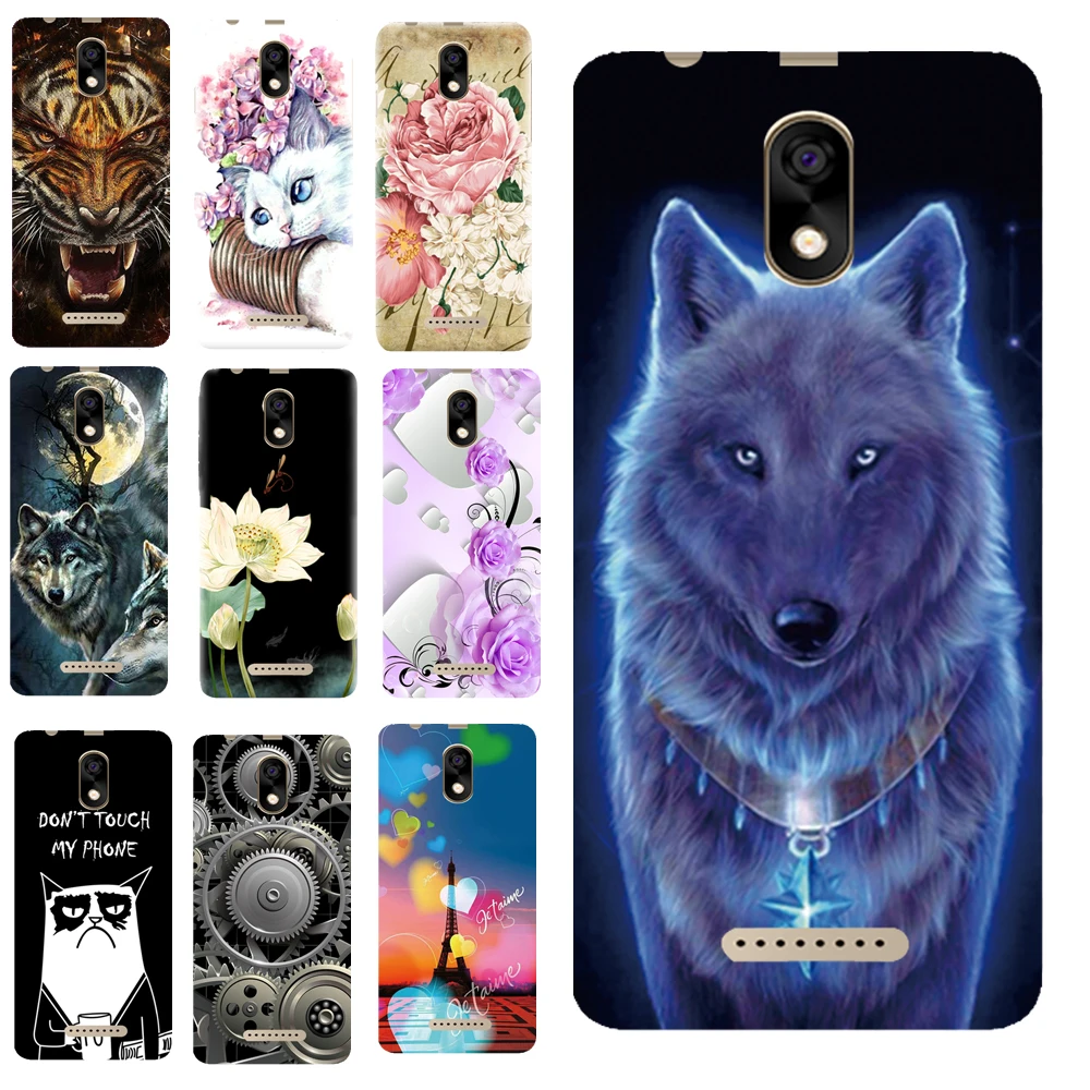 

New Shell Carton Wolf King Animal Pattern Case For DEXP G255 Back Cover Housing Bag Phone Cases