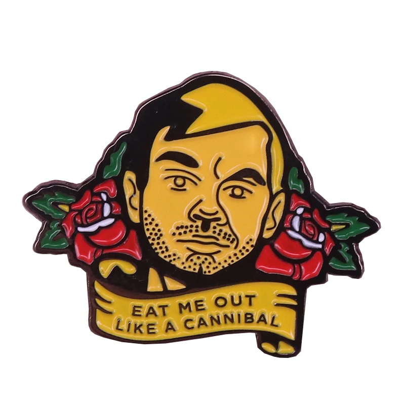 Eat me out like a cannibal отворот булавка цветок броши готическое искусство значок