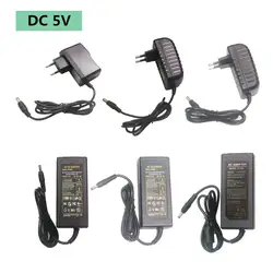 DC5V 1A 2A 3A 6A 8A 10A привели адаптер питания ввода AC100-240V для вывода DC5V светодиодные лампы освещения Трансформаторы ЕС AU США Великобритания Plug