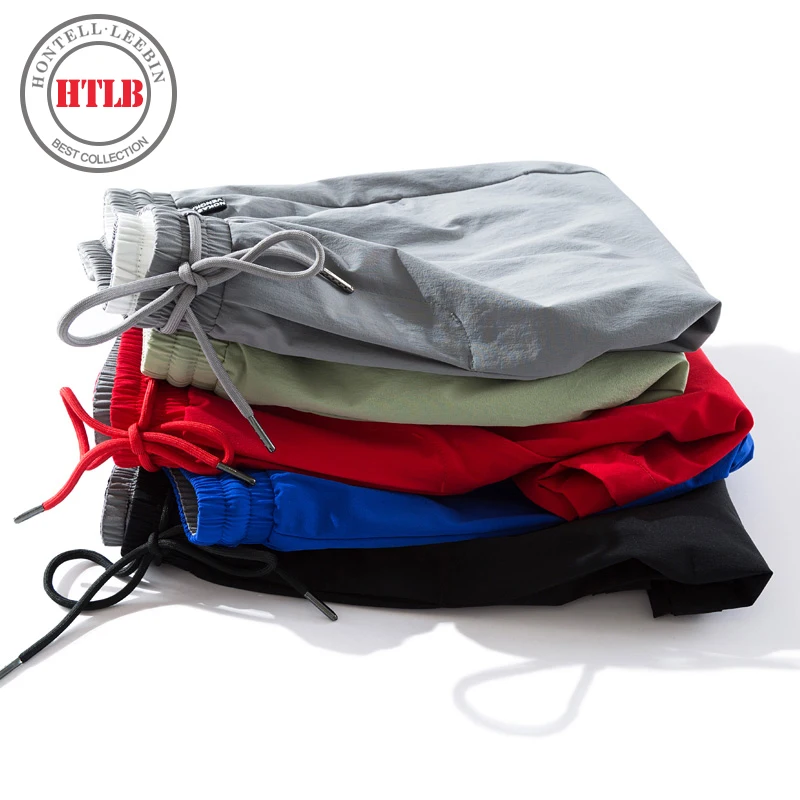 

HTLB 2018 Summer Men's Quick Dry Solid Elastic Shorts Men 8XL Casual Beach Shorts Breathable Trouser Male Shorts Brand Clothing