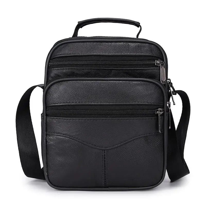 HOLYBIRD Men&#39;s Genuine Leather Crossbody Shoulder bags men Business Messenger Bag Large Capacity ...