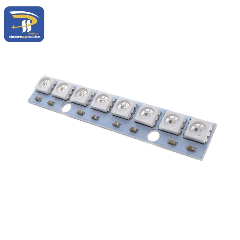 

8 channel WS2812 WS2812B WS 2811 5050 RGB LED Lamp Panel Module 5V 8 Bit Rainbow LED Precise for Arduino