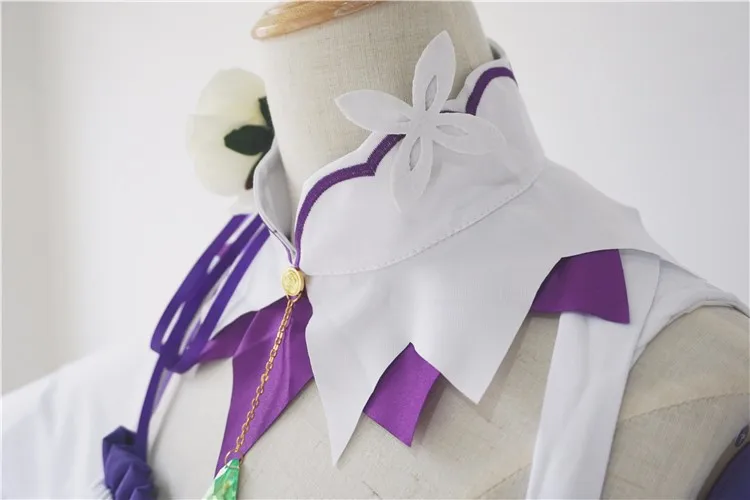 New ReZero kara Hajimeru Isekai Seikatsu Emilia Cosplay Costume Fancy Dress+Elf Ears Halloween Adult Costumes for Women (20)