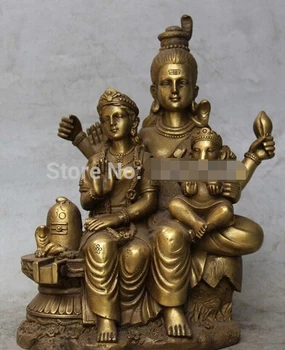 

B0602 8"Buddhism Bronze India Angel Kwanyin Tara Elephant Ganesh Buddha Snake Statue