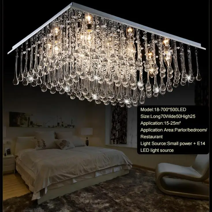 

Modern flush mount led crystal chandelier ceiling stainless steel lampshade chandeliers crystal ceiling lamp home light fixtures