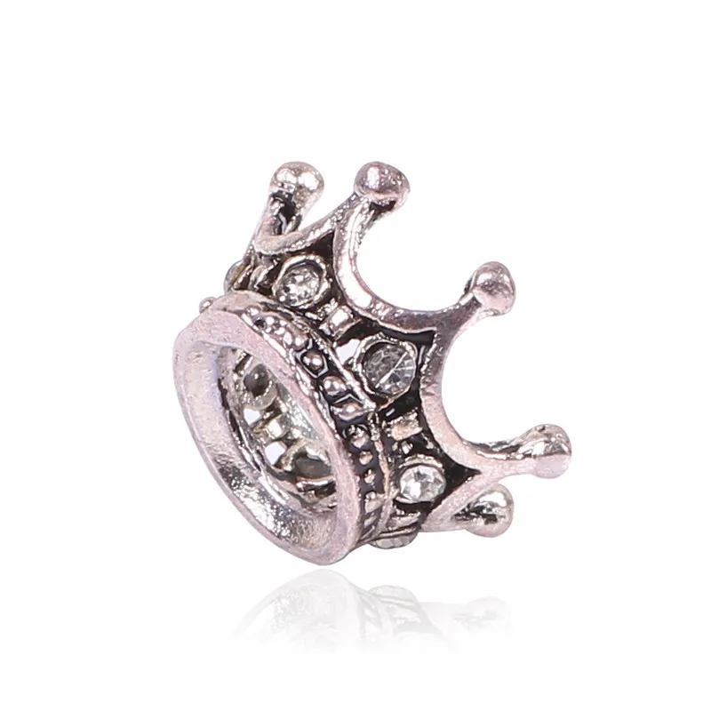 

2019 Crystal Beads Charms with Crown European Charms Beads Fit Women Diy Pandora Bracelets & Bangles