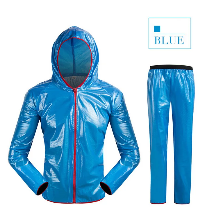blue suit Велосипедная ветрозащитная куртка высокая видимость Многофункциональный Джерси Дорога MTB велосипед велосипедный ветрозащитный Быстросохнущий плащ ветровка костюм - Цвет: blue suit