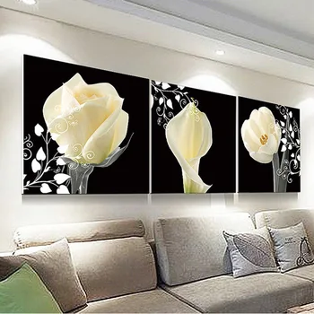 

QIANZEHUI,DIY Diamond Embroidery,Round Diamond Triple European Flower Full rhinestone Diamond painting cross stitch,needlework