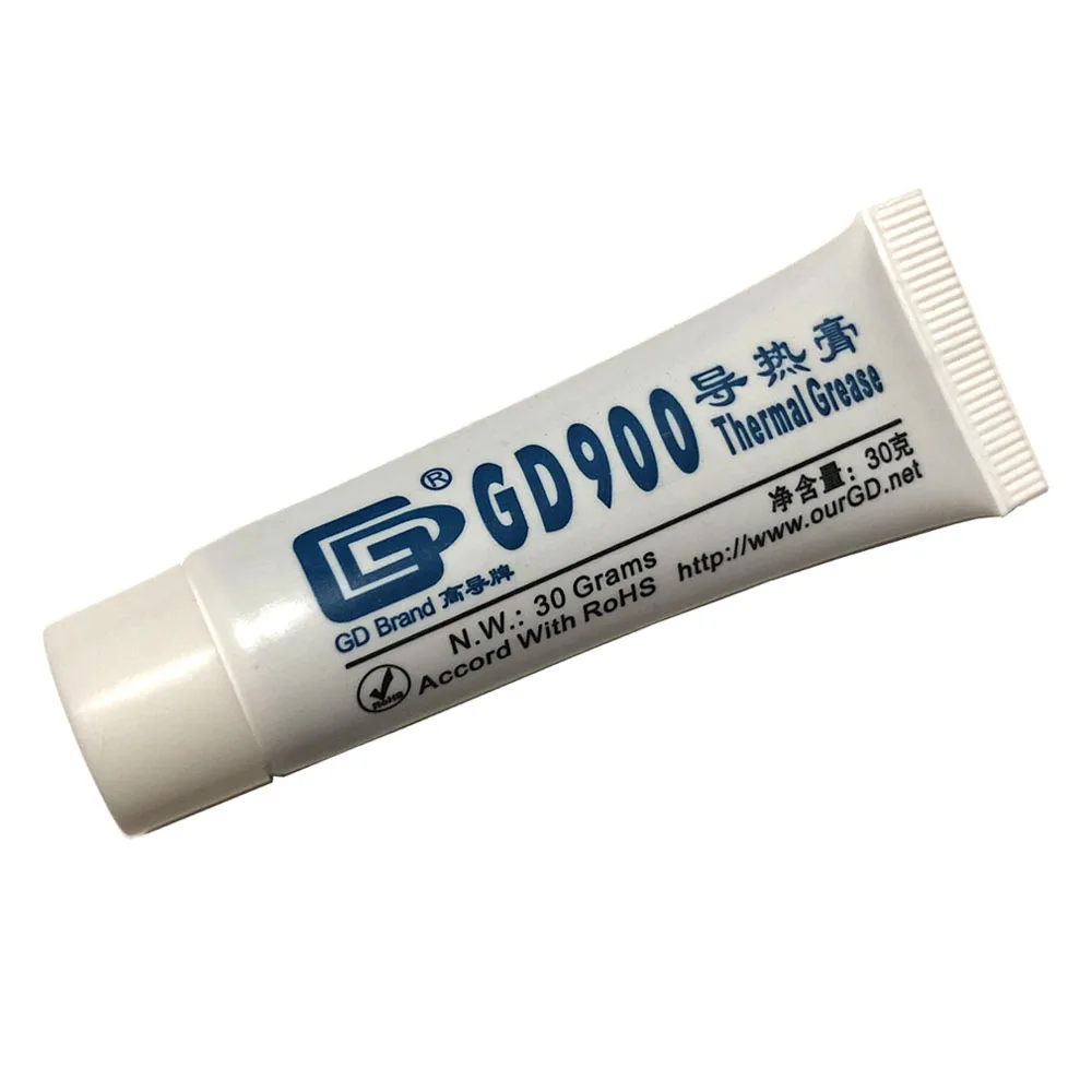 

1 Can 30g Gray Nano GD900 Silver RoHs Thermal Conductivity Grease Paste Silicone Heat Sink Compound 4.8W/M-K For CPU LED Cooling