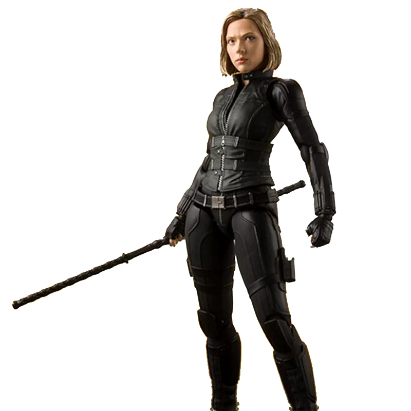 

Movie Avengers Infinity War Super hero SHFiguarts Black Widow Natasha Romanoff Action Figure one piece Model Toy Doll Gift