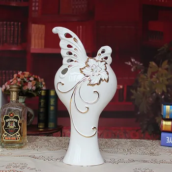 

Jade wholesale gilt porcelain pottery vase ornaments modern creative decoration decorative home furnishings