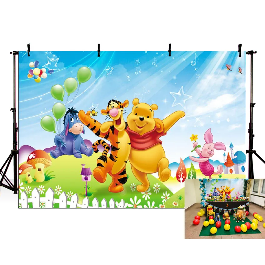 

MEHOFOTO Vinyl Photography Backdrops for Winnie Pooh Theme Photo Studio Background Background Photography for Photo Studio