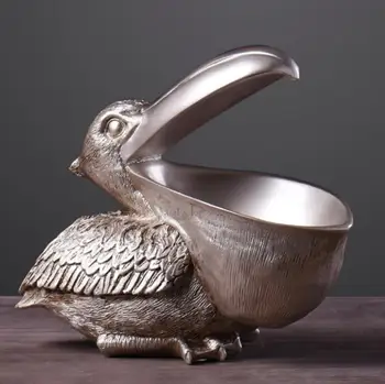 

soft decoration living room door key storage cabinet shoe entrance decoration The pelican statue home decoration accessories