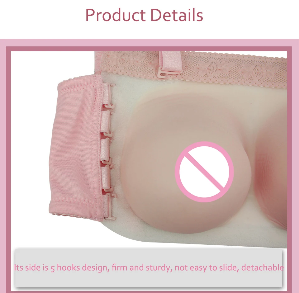 Komaynaly False Boobs Enhancer Silicone Cross Dresser Bra Breast Forms Fake Breast Costume (8)