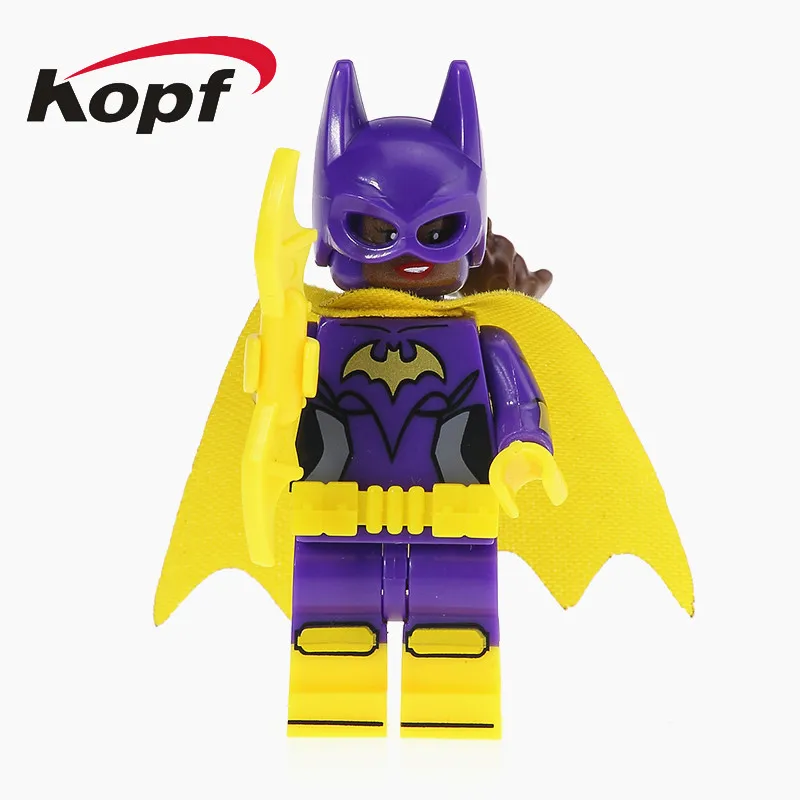 Один продажа Super Heroes Batgirl Харли Квинн Женщина-кошка JOKER Ядовитый плющ кирпичи действие строительные Конструкторы Детский подарок