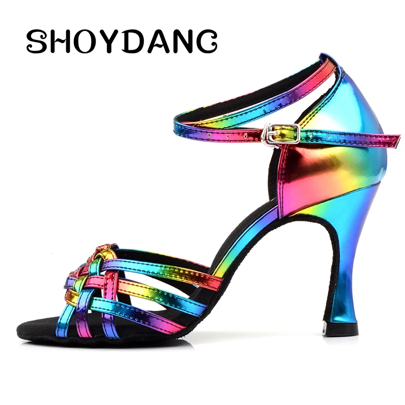 SHOYDANC/Танцевальная обувь для сальсы; zapatos de mujer; женская обувь для латинских танцев; китайская обувь с мягкой подошвой; профессиональная обувь для соревнований