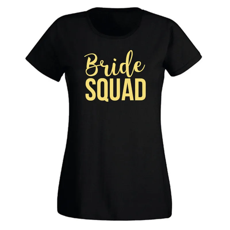 

Ladies Bride Squad Hen Night Tshirt T-Shirt Wedding Girls Party Team Night Tee Gifts Dropshipping