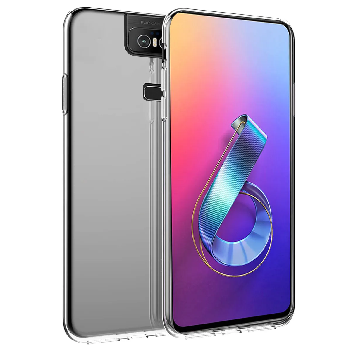 Тонкий силиконовый чехол для Asus Zenfone 6 ZS630KL, Прозрачная мягкая Задняя накладка чехла из ТПУ для Asus Zenfone 6 - Color: Clear