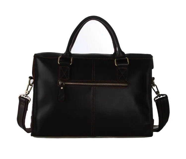 Мужской винтажный портфель из натуральной кожи, дизайнерская деловая сумка из воловьей кожи, модная рабочая сумка для ноутбука, коричневая сумка на плечо