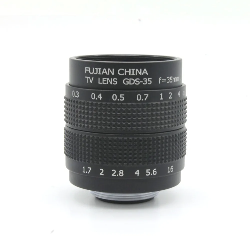 

35mm C-Mount camera CCTV Lenses for micro camera (need to be used with lens adapter ring) free shipping--black