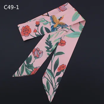 

Flowers Jungle New Arrival Lady Silk Feeling Riband Bags Scarf Small Ribbon Hair Band Bandeaus Choker Wholesale BD75