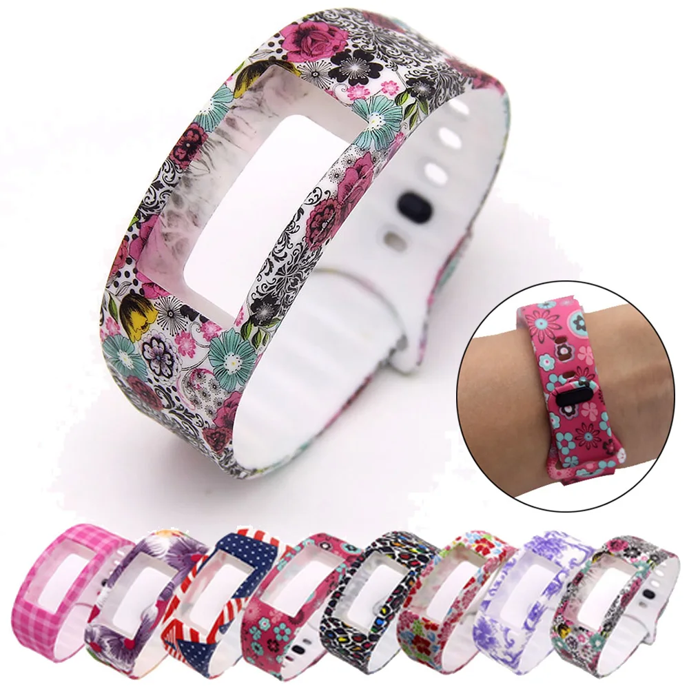 

Printing Sports Silicone Watch Strap Band WristStrap For Samsung Gear Fit 2 / 2 Pro Smart Watch tpu Replacement Bracelet Strap