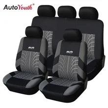 AUTOYOUTH Tyre Line Seat Covers Supports Full font b Car b font Seat Cover Universal Auto